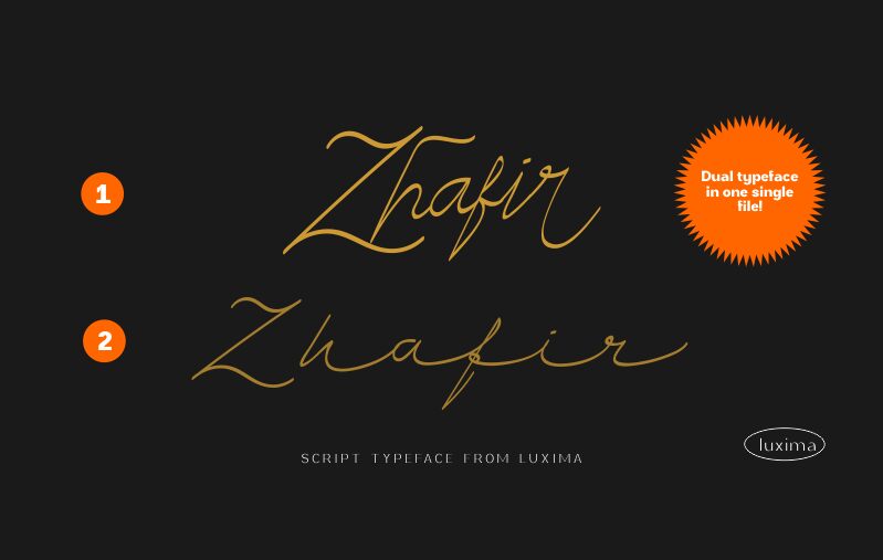 Zhafir Schriftart