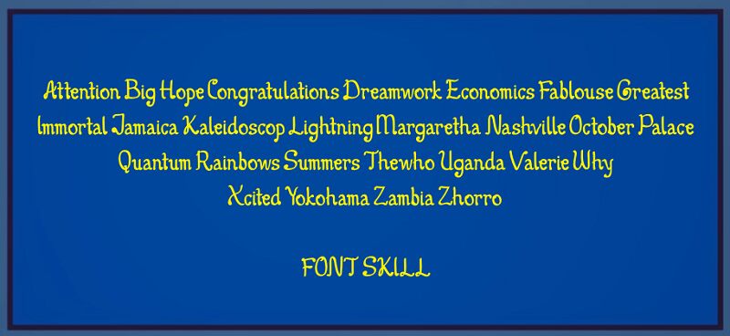 Zhonfragile Czcionka