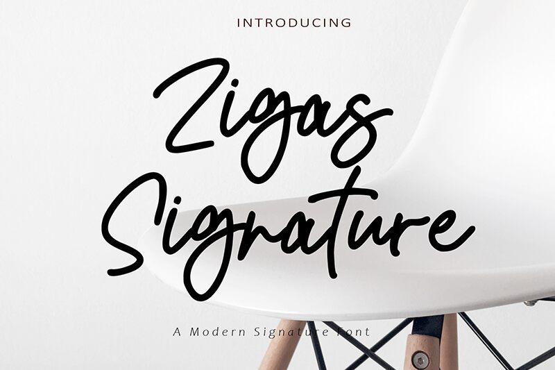 Zigas Signature Carattere