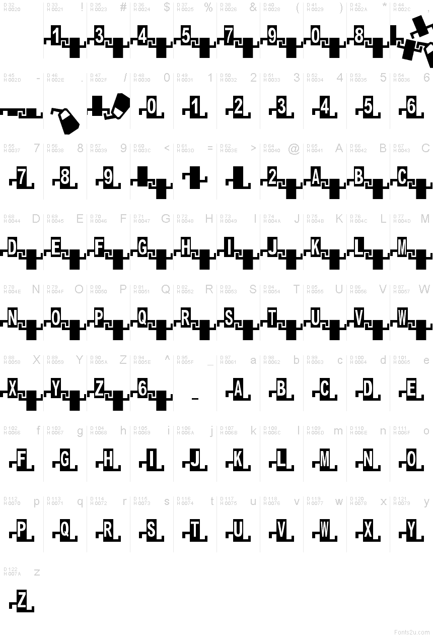 Basic Latin - charmap