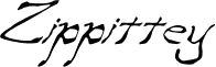 Preview of the Zippittey Italic font