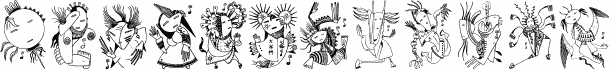 Preview of the Z-Most Kachina 2 font