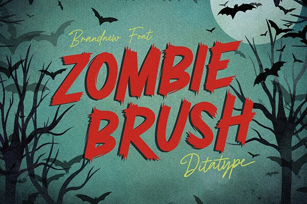 Zombie Brush Schriftart