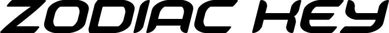 Aperçu de la police Zodiac Key Condensed Italic