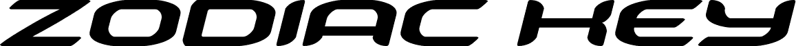 Aperçu de la police Zodiac Key Expanded Italic