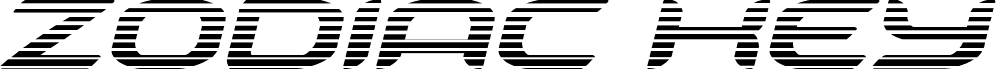 Aperçu de la police Zodiac Key Gradient Italic
