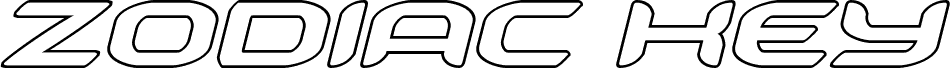 Aperçu de la police Zodiac Key Outline Italic