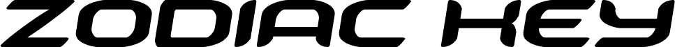 Aperçu de la police Zodiac Key Semi-Italic