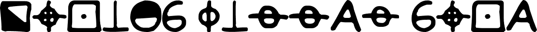 Preview of the zodiac killer code font