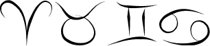 Preview of the zodiac font