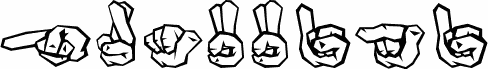 ZOE GERMANY Fingeralphabet Graffiti