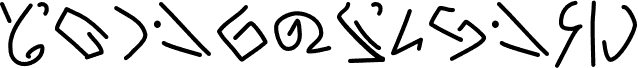 Preview of the Zomper Glyphs font