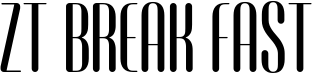 ZT Break Fast Thin Rounded font