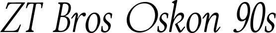 Anteprima del carattere ZT Bros Oskon 90s Italic