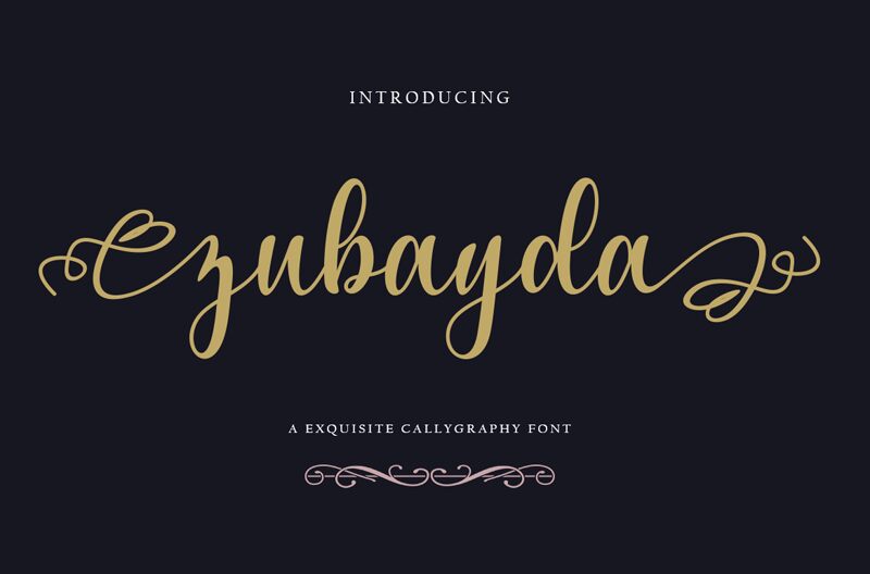 zubayda Schriftart