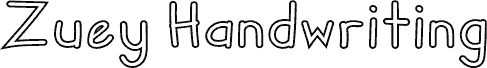 Zuey Handwriting Outlines