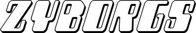 Ukážka písma Zyborgs 3D Italic