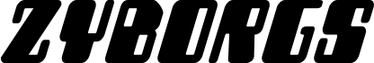 Ukážka písma Zyborgs Bold Italic