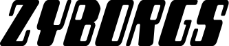 Ukážka písma Zyborgs Condensed Italic