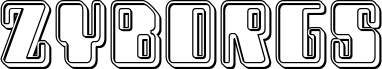 Ukážka písma Zyborgs Engraved