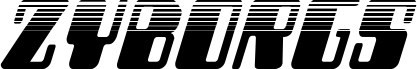 Ukážka písma Zyborgs Halftone Italic