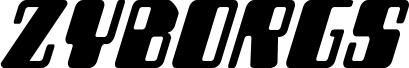Ukážka písma Zyborgs Italic