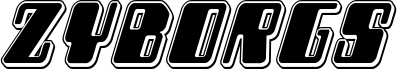 Ukážka písma Zyborgs Punch Italic