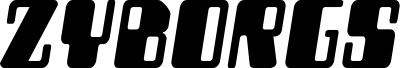 Ukážka písma Zyborgs Semi-Italic