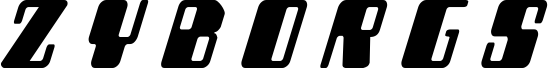 Ukážka písma Zyborgs Title Italic
